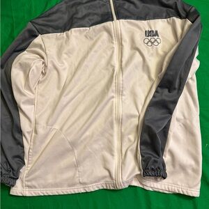 USA Olympic Bomber Jacket - Gray and White